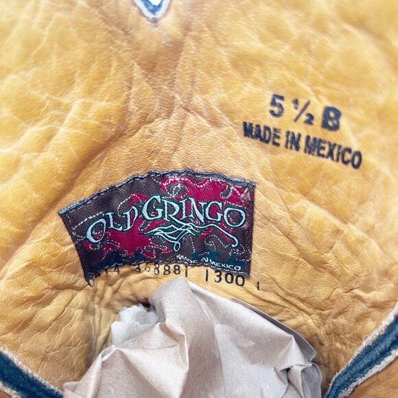 Old Gringo Black Sugar Skull Klak Embroidered Western Cowgirl Boot size 5.5 - Picture 11 of 12